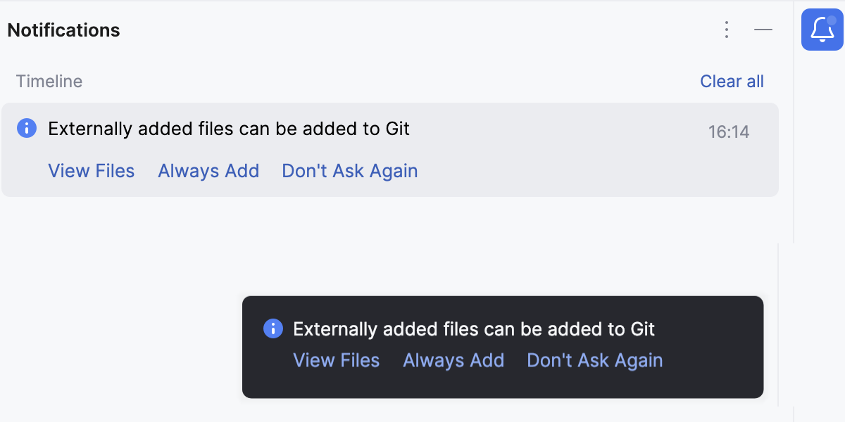 Notification prompting to select how to treat configuration files Notification prompting to select how to treat configuration files