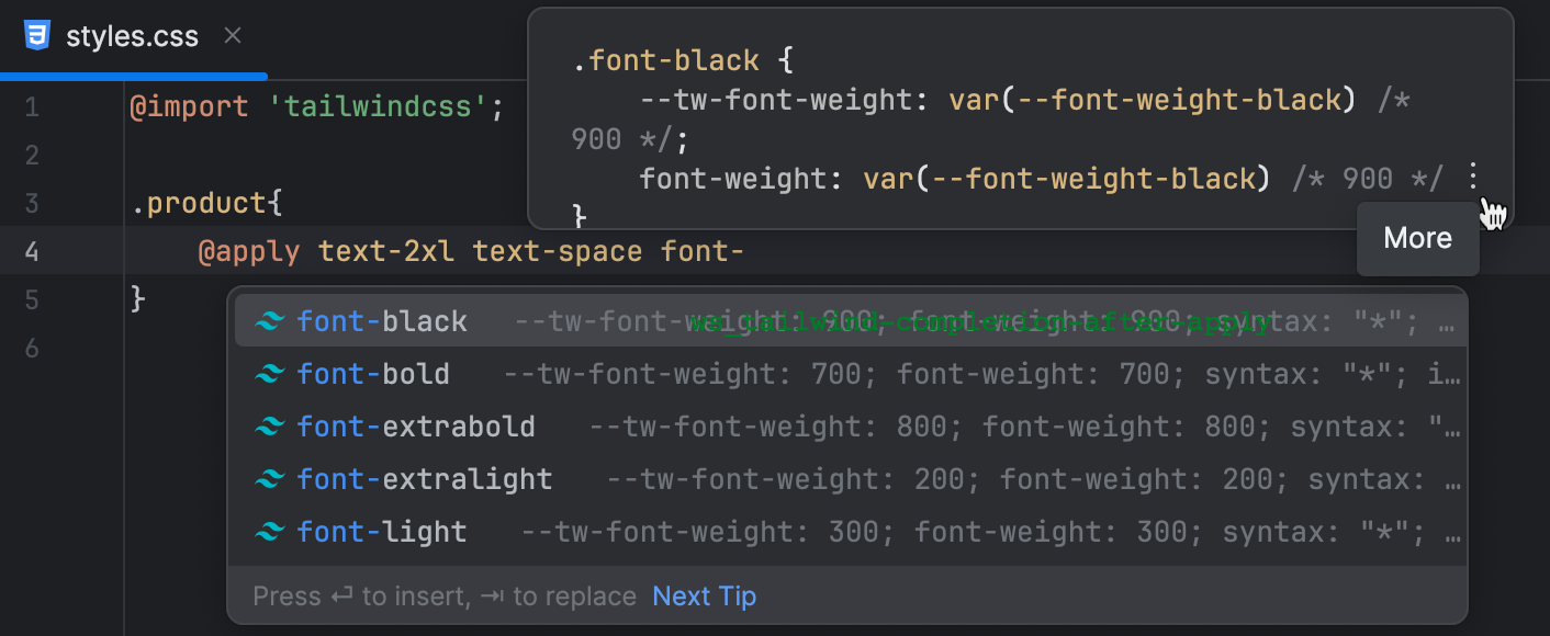 Tailwind CSS | WebStorm Documentation