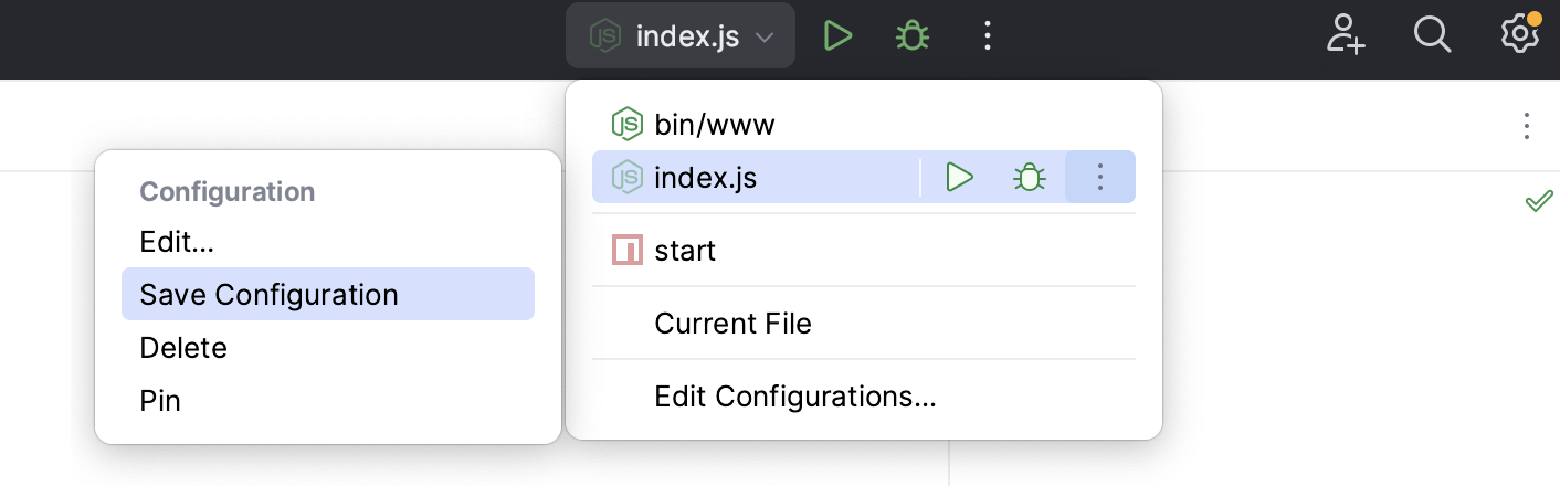 Run widget actions Run widget actions