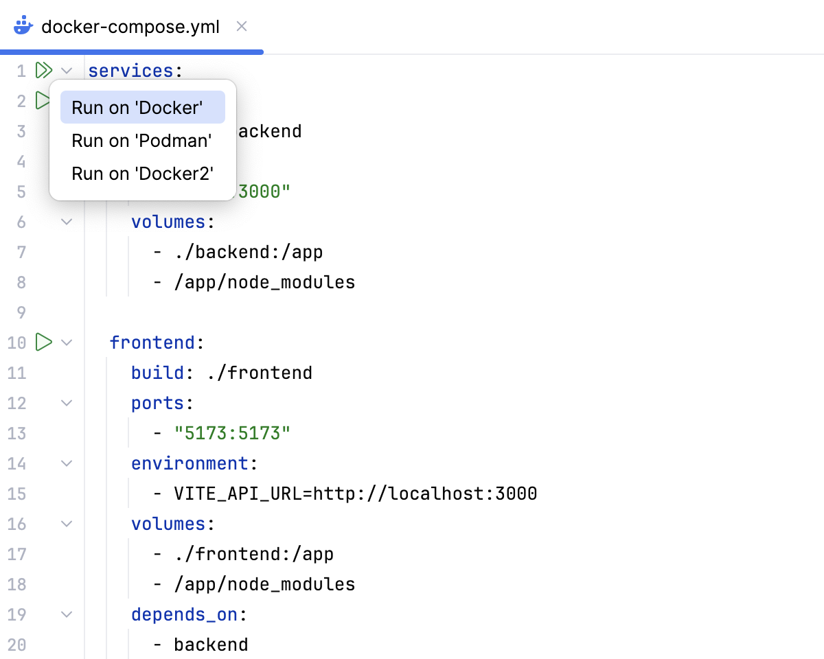 运行 docker-compose 运行 docker-compose