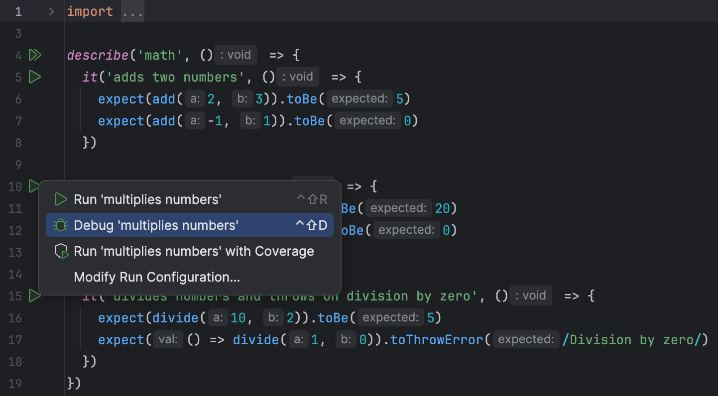 Vitest | WebStorm Documentation