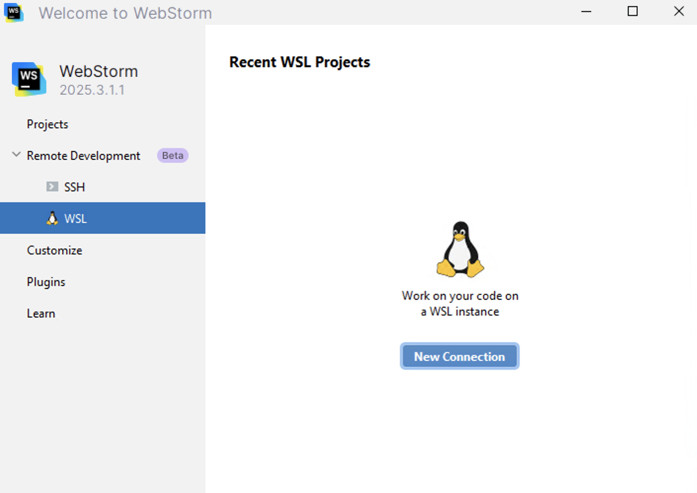 New WSL Connection New WSL Connection