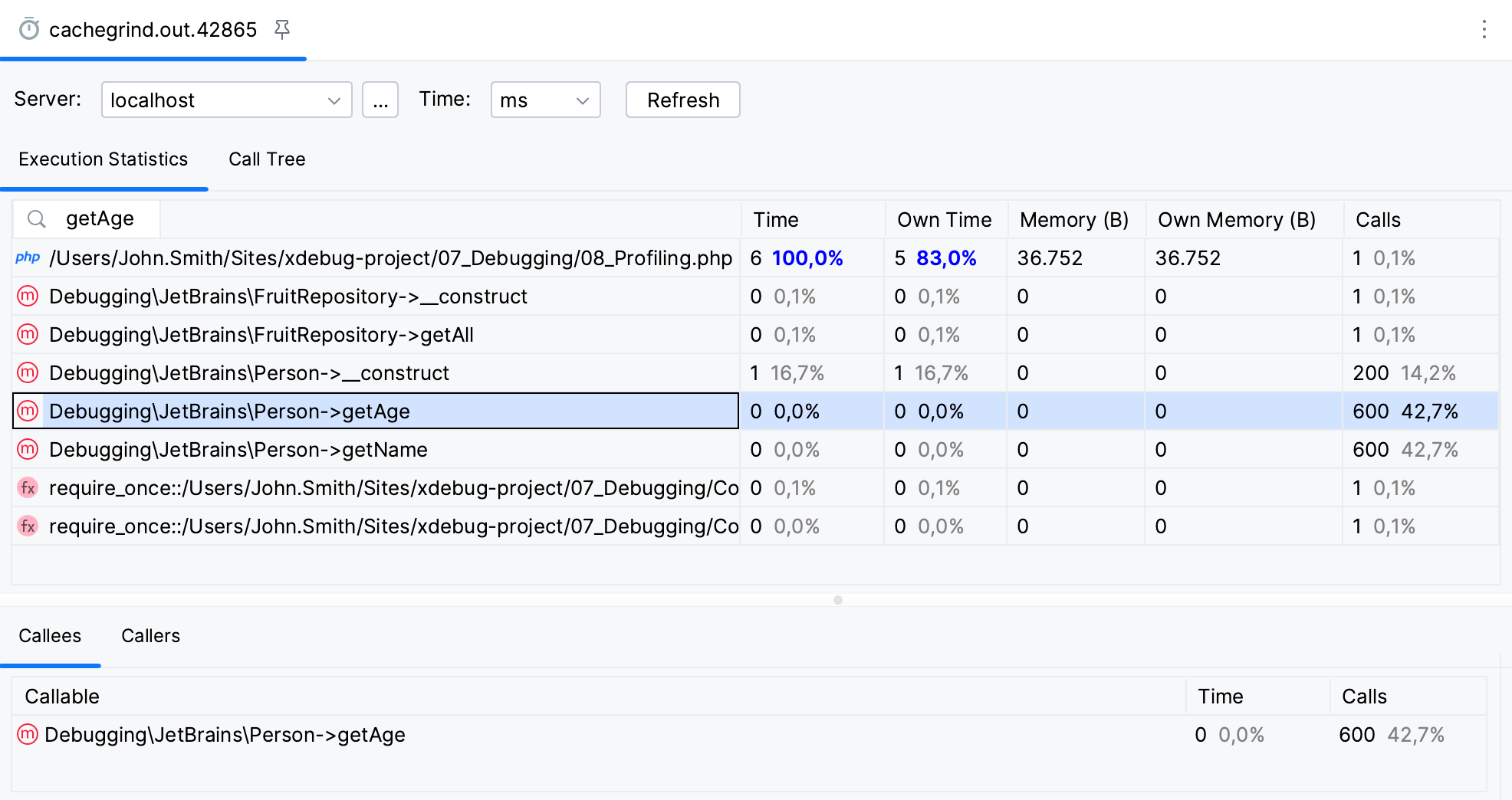 Open profiler snapshot in IDE Open profiler snapshot in IDE