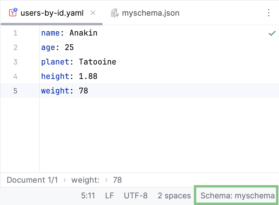 Select schema for a file Select schema for a file