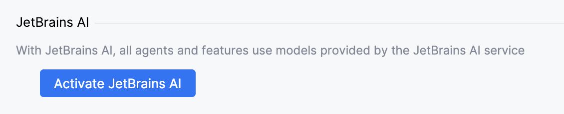 Click Activate JetBrains AI Click Activate JetBrains AI