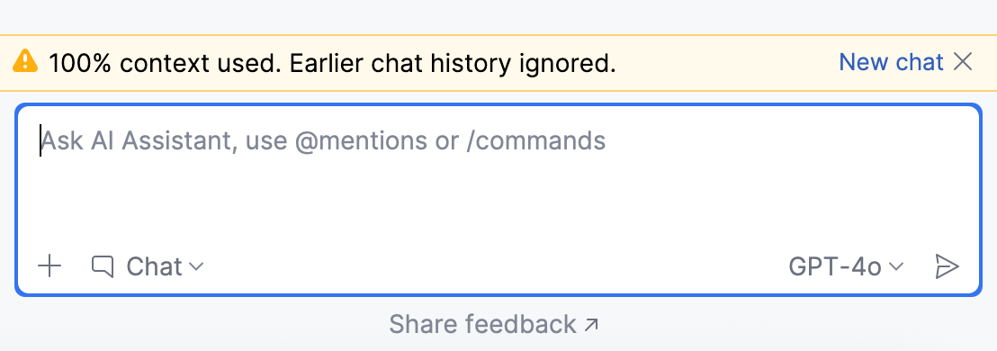 Model context window is full Model context window is full