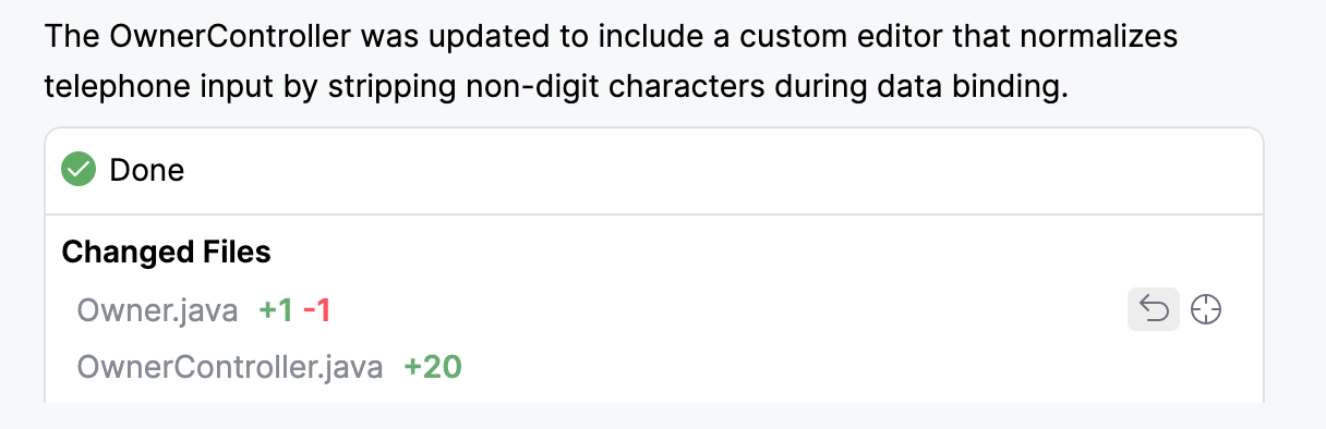 Rollback changes in a specific file