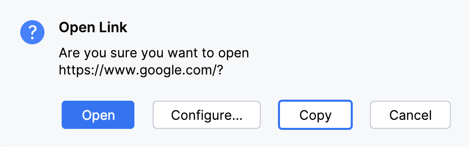 Confirmation dialog
