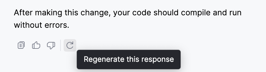 Regenerate response Regenerate response