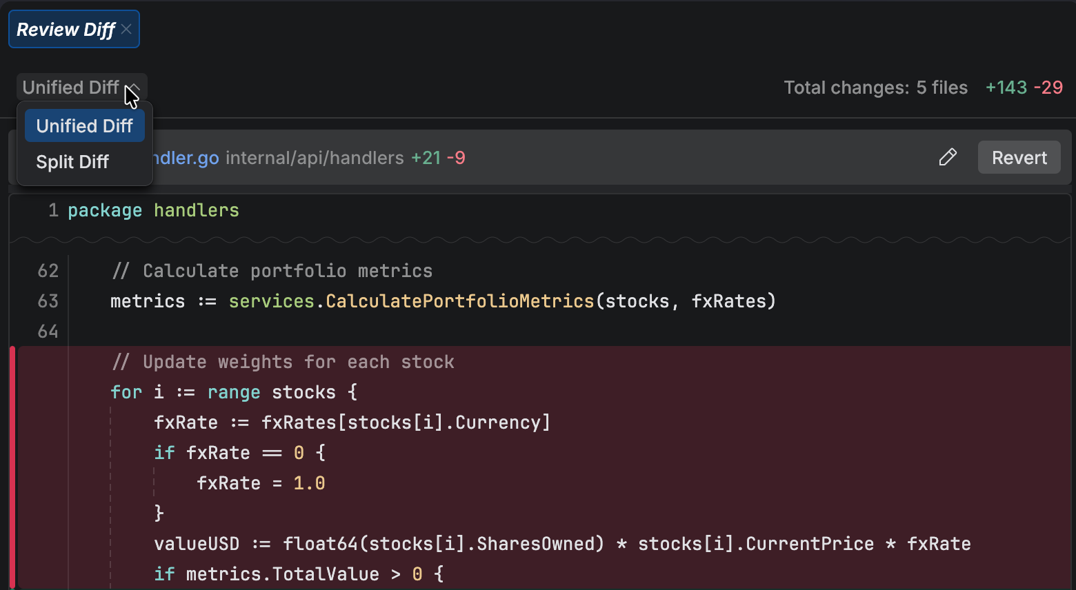 Unified Diff Unified Diff