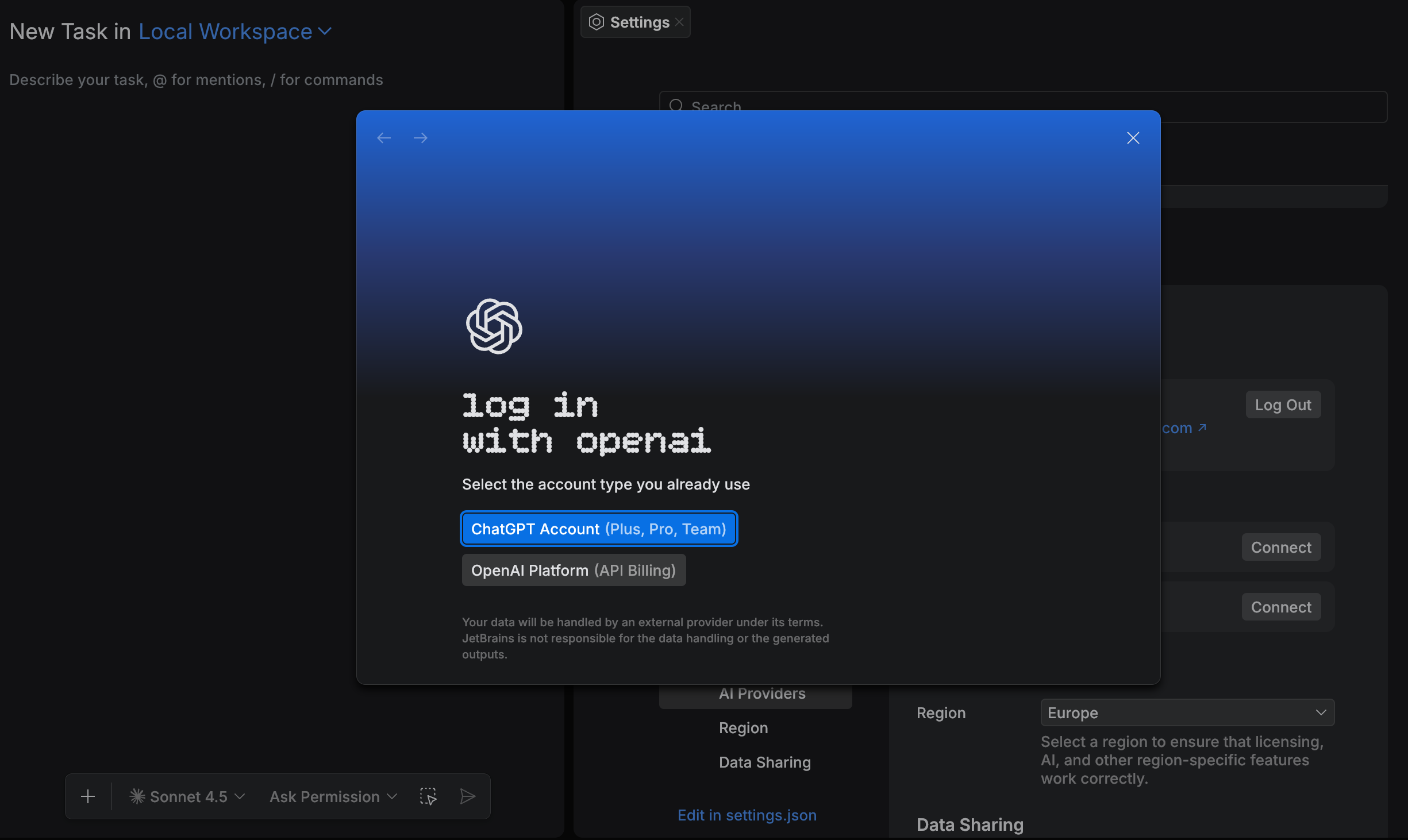 Log in with OpenAI Log in with OpenAI