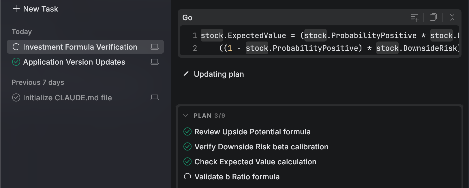 running task running task