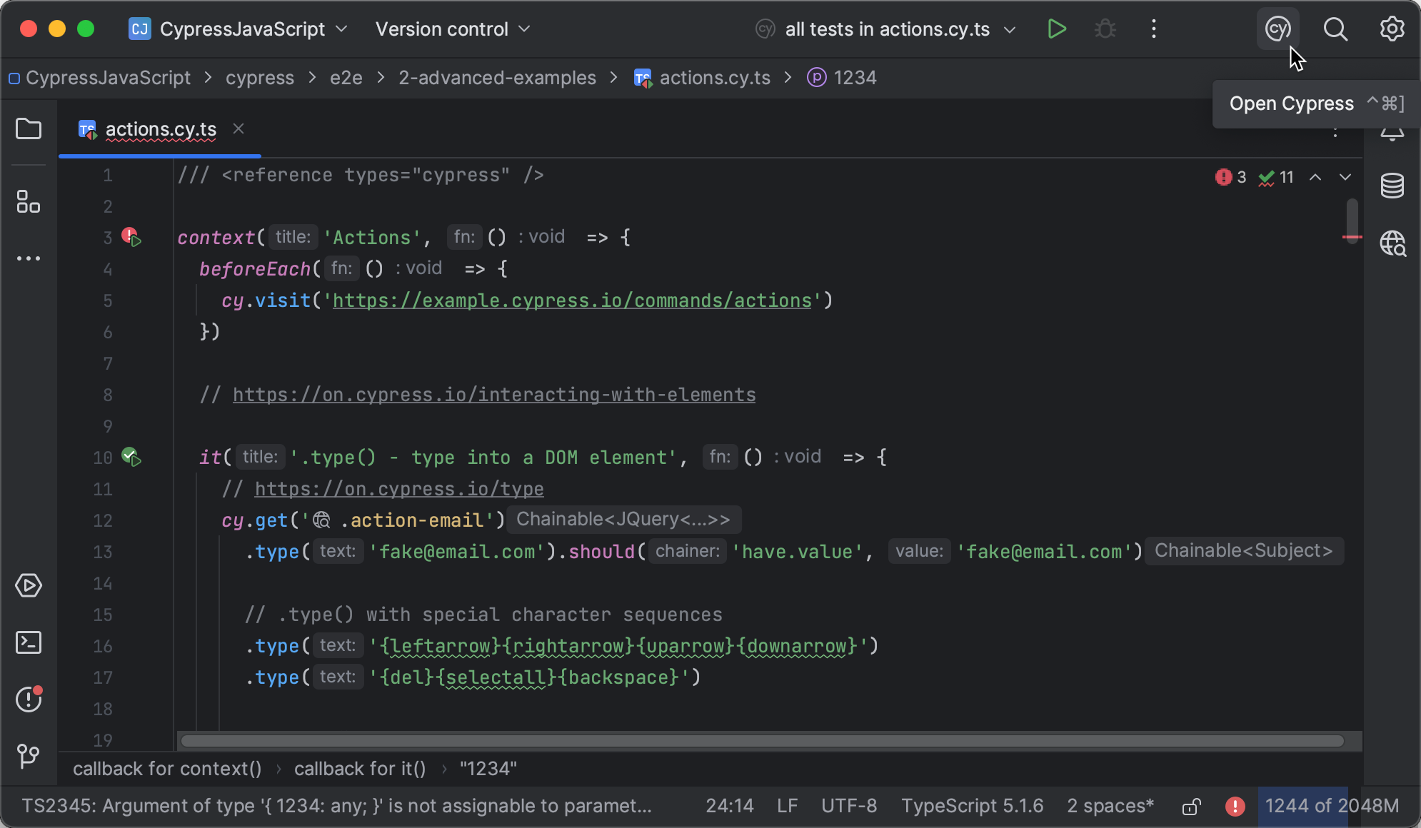 Cypress | Aqua Documentation