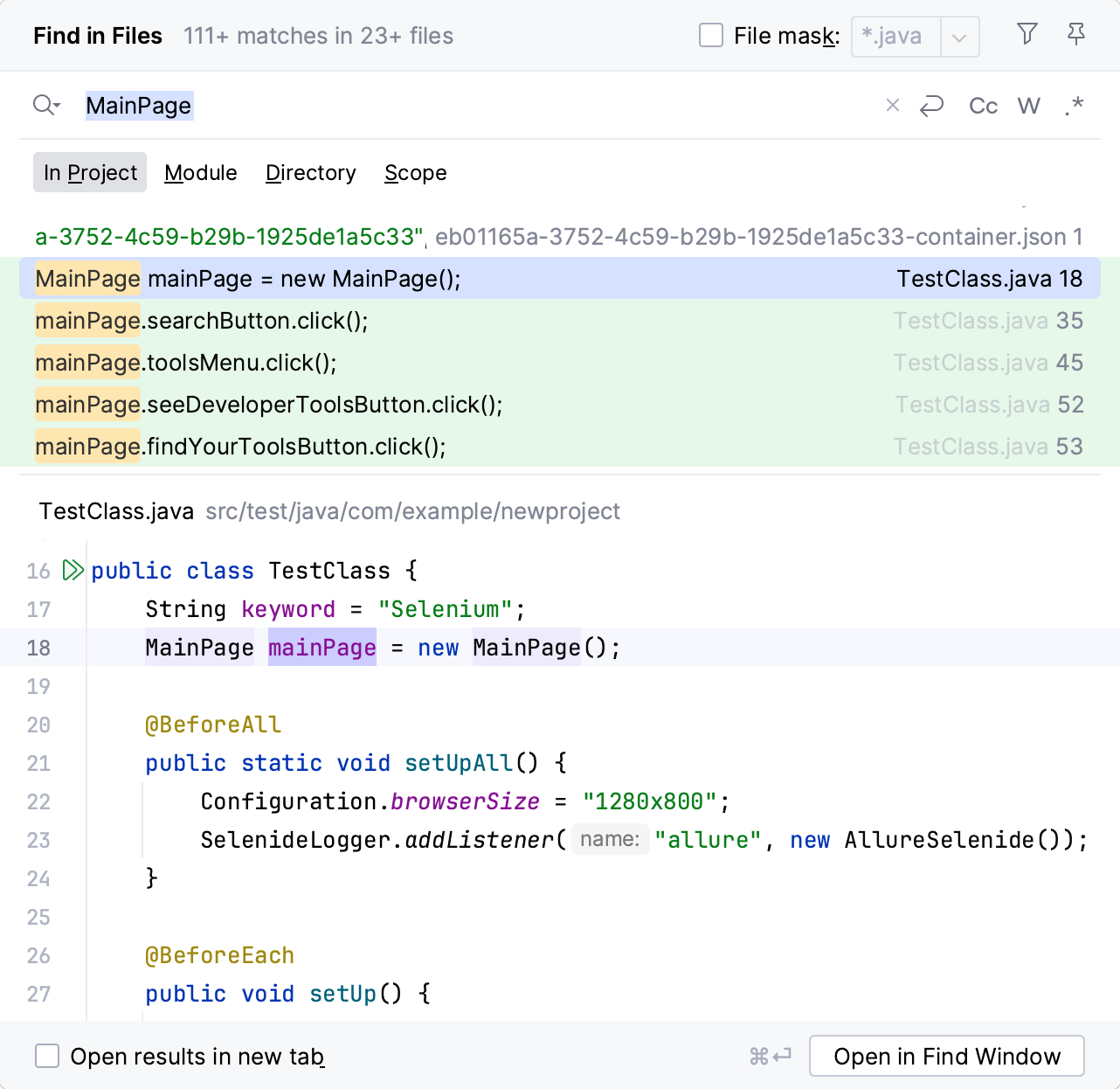 Customize Aqua: search and replace Customize Aqua: search and replace