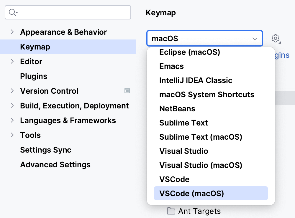 Set the VS Code keymap as default Set the VS Code keymap as default