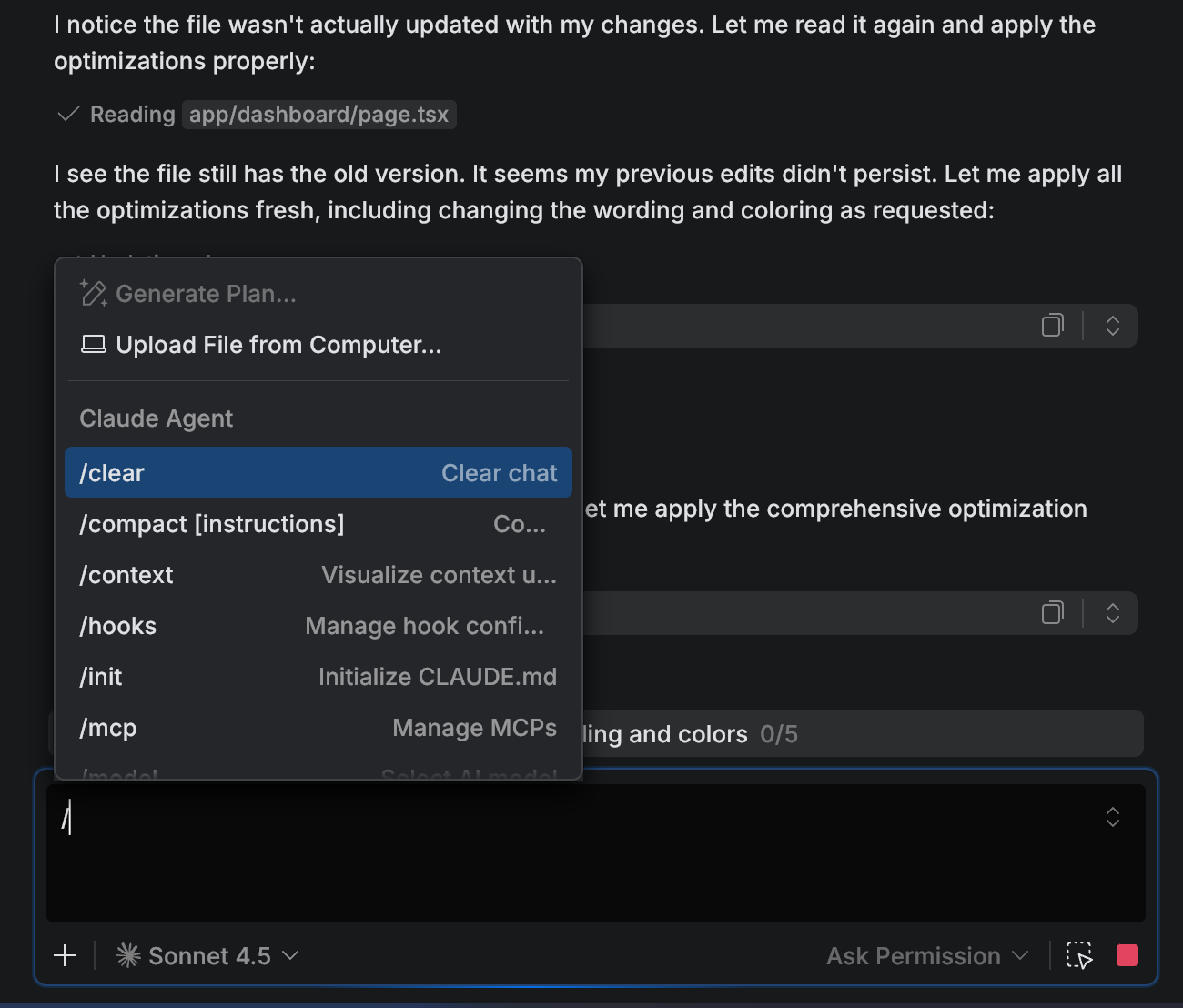 Claude Agent commands Claude Agent commands