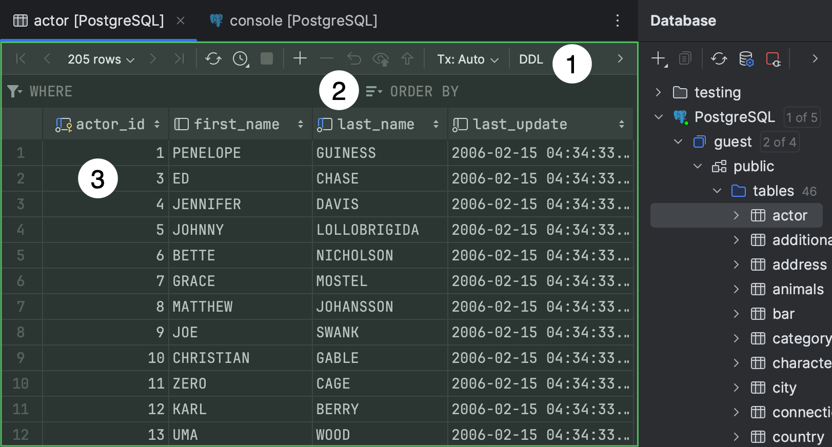 Data editor and viewer | Aqua Documentation