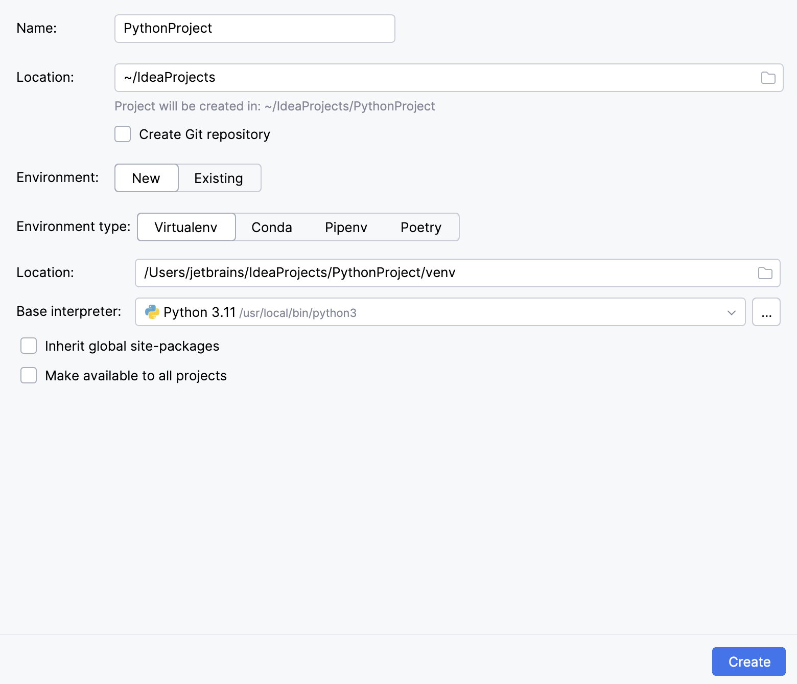 Create a Python project | Aqua Documentation