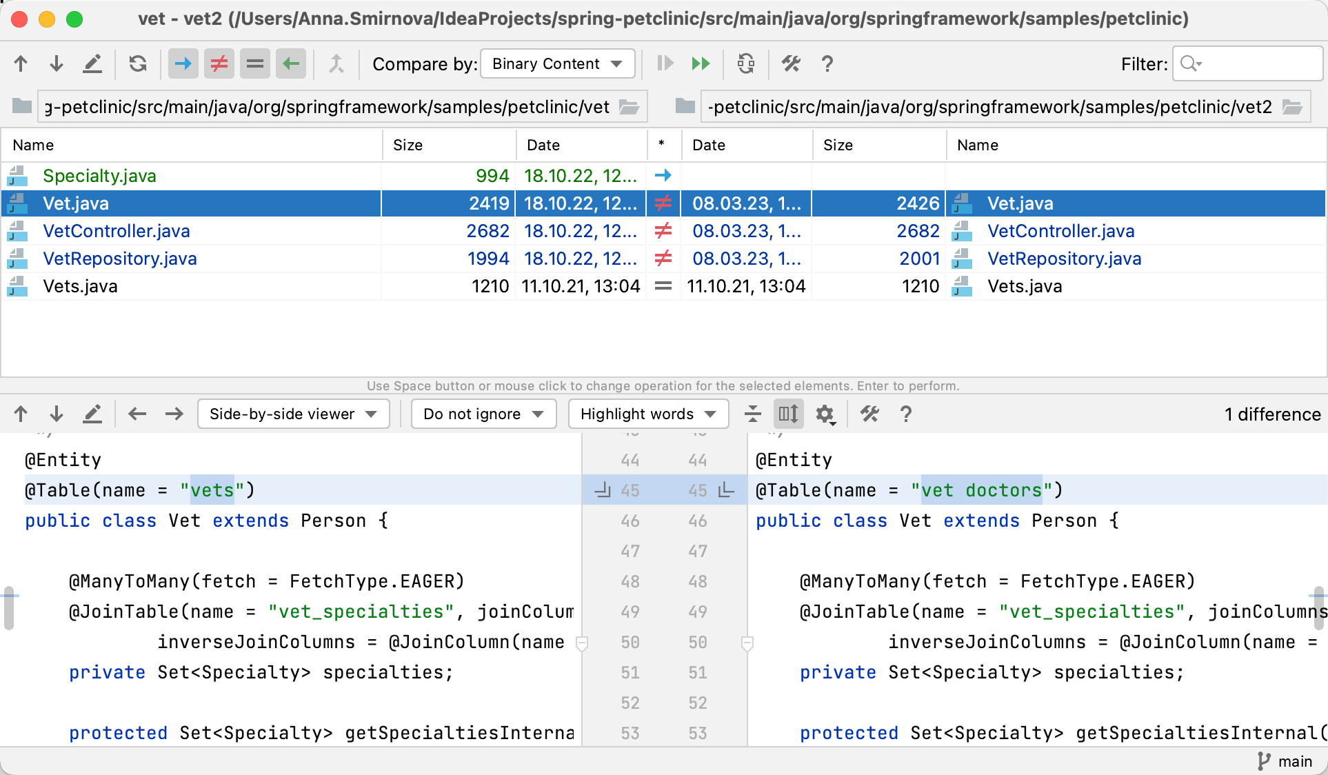 Compare files, folders, and text sources Aqua Documentation