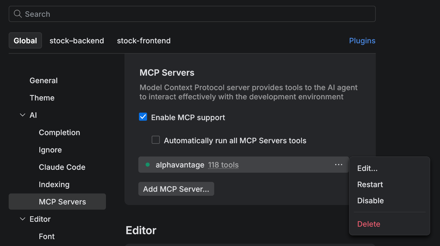 MCP server management MCP server management