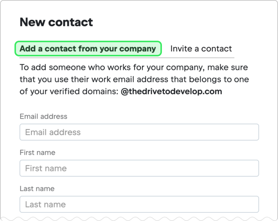 Add A Contact From Your Company Add A Contact From Your Company