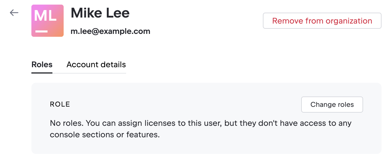 Change user role in profile Change user role in profile