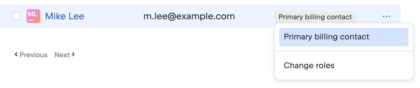 Change user role Change user role