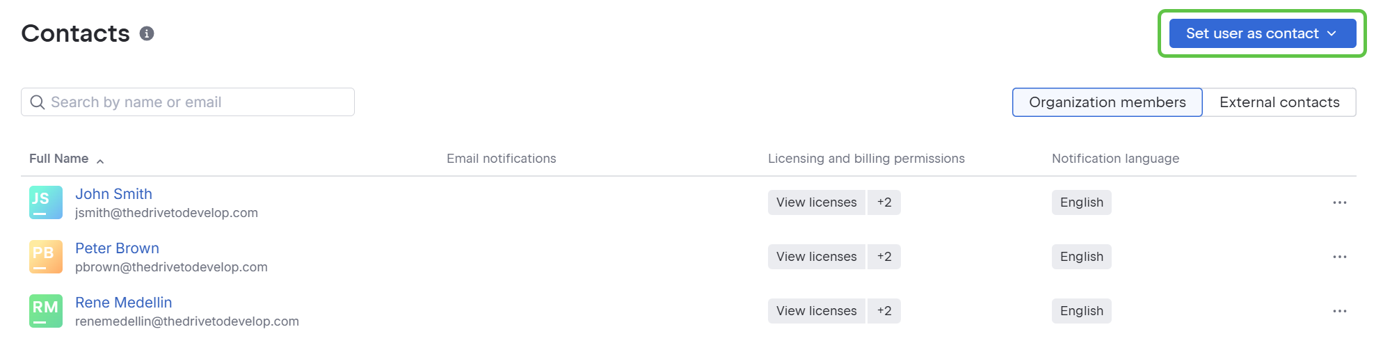 Contacts Set User As Contact Button Highlighted Contacts Set User As Contact Button Highlighted
