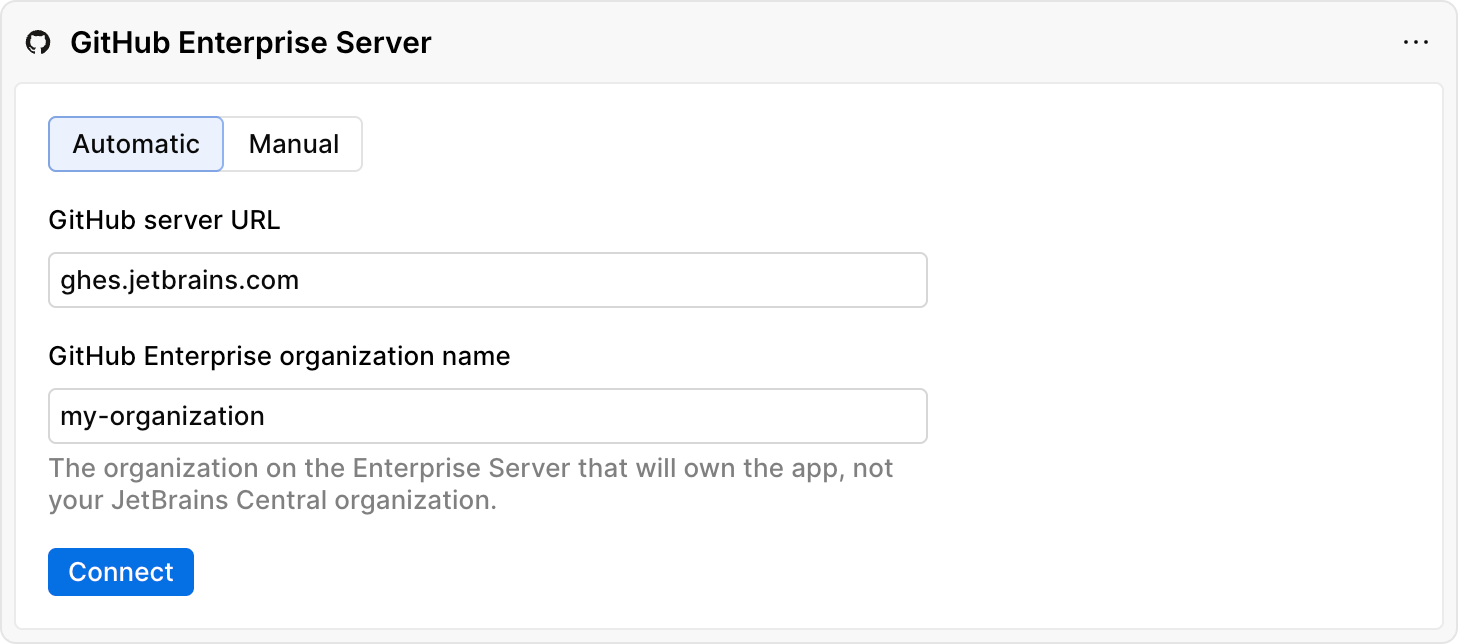 Automatic GitHub Enterprise Server connection Automatic GitHub Enterprise Server connection