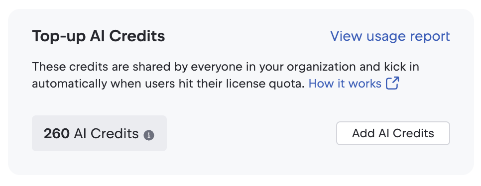 Top-up AI Credits