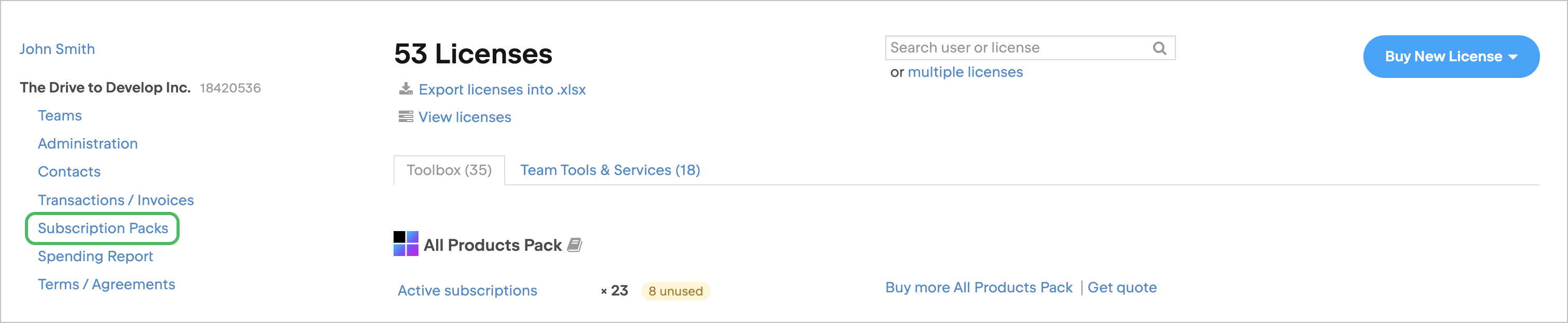 Select Subscription Packs Select Subscription Packs