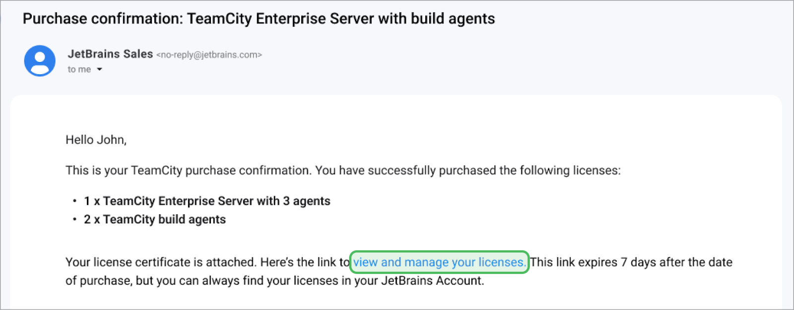 View And Manage Your Licenses Link Highlighted View And Manage Your Licenses Link Highlighted