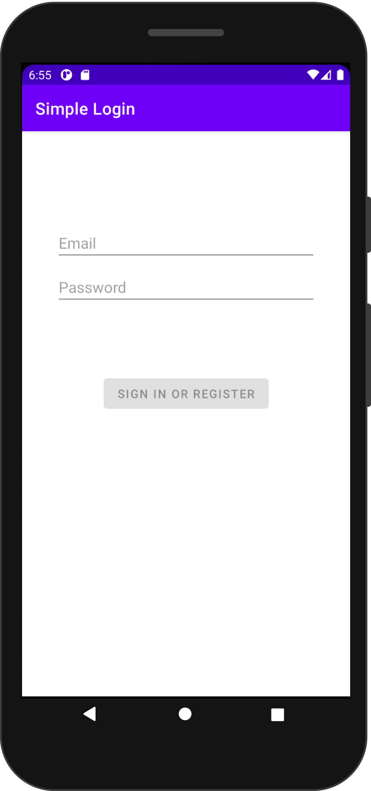 Android login application