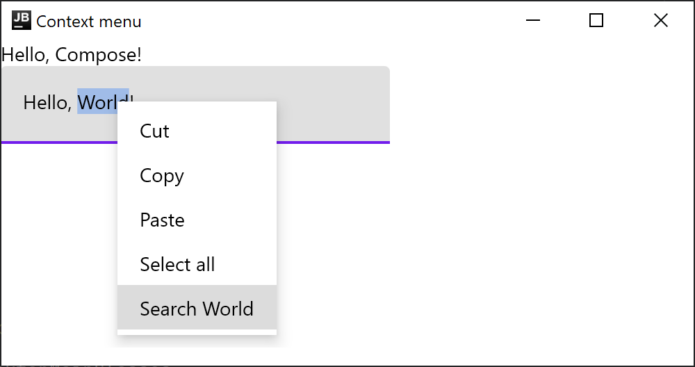 Context menu: LocalTextContextMenu