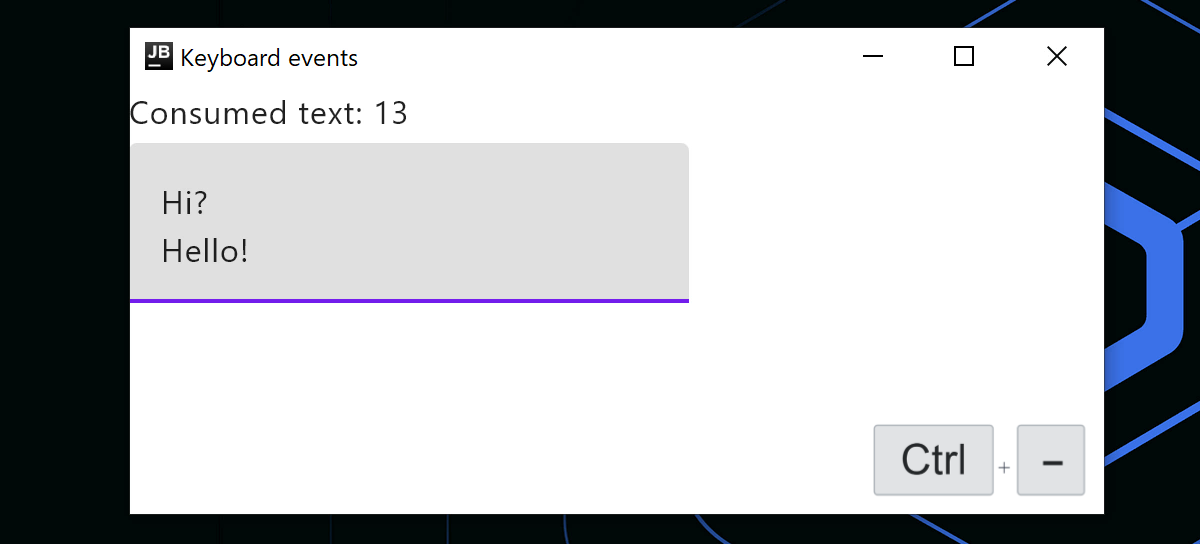 Keyboard events in a focused component