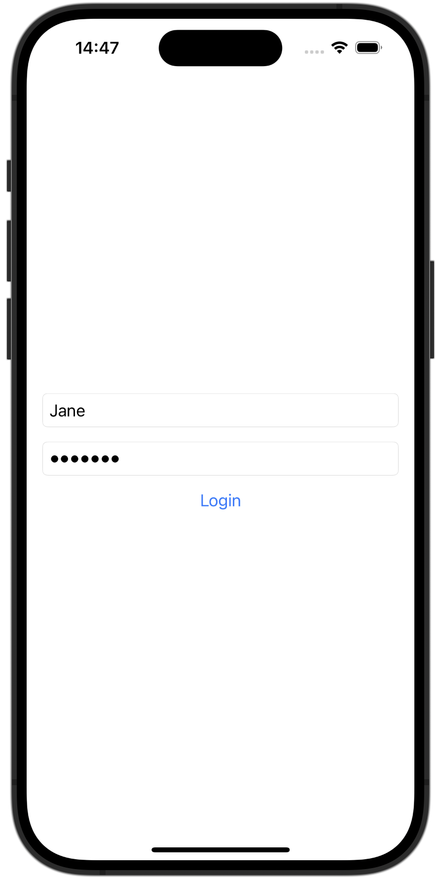 Simple login application