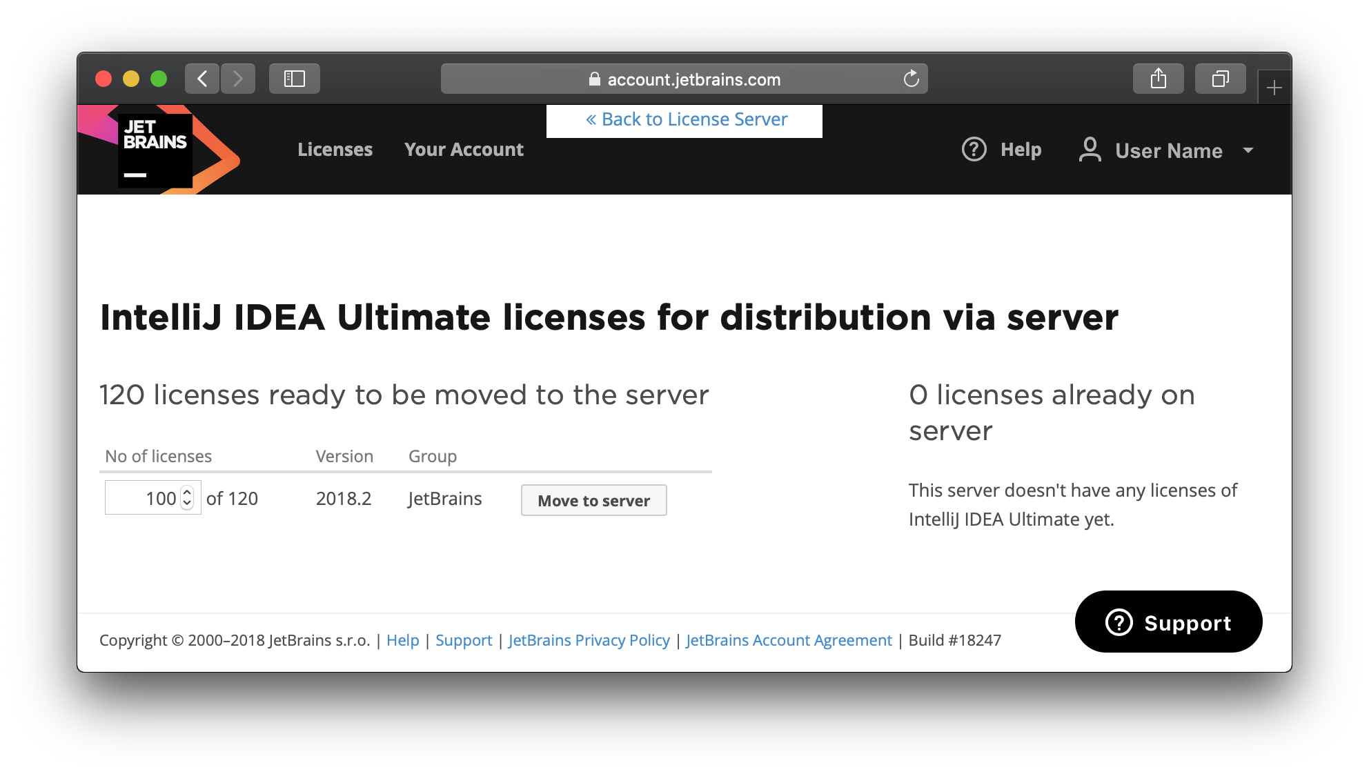 Specify how many licenses to make available through the License Server