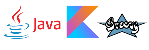 Java, Kotlin, Groovy