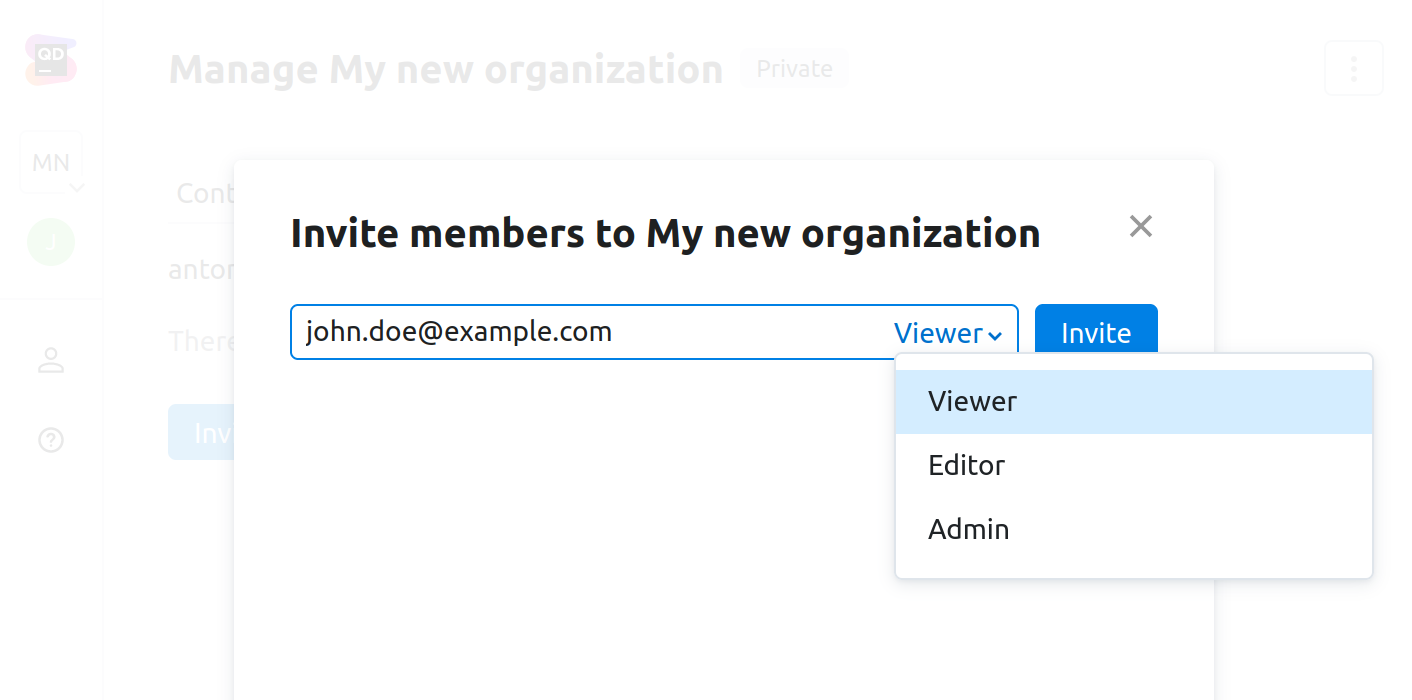 Managing organization membership