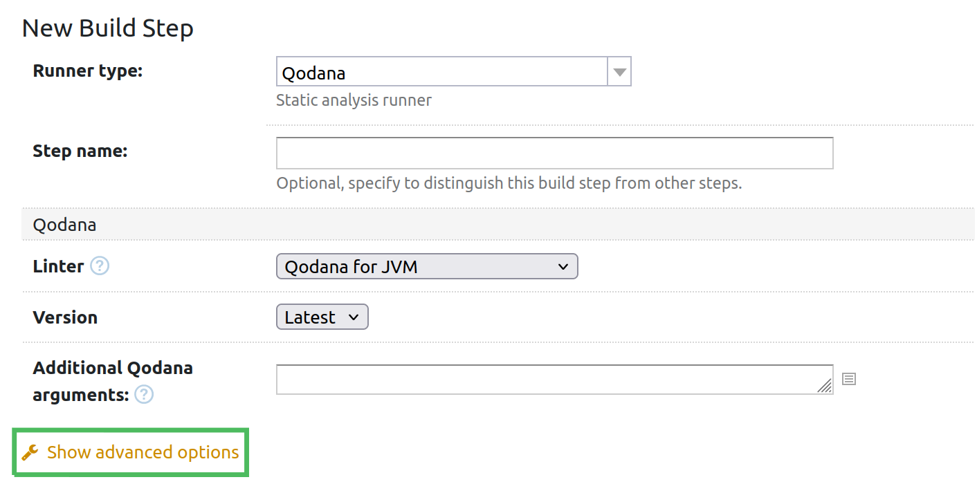 Expanding all configuration options of the Qodana runner