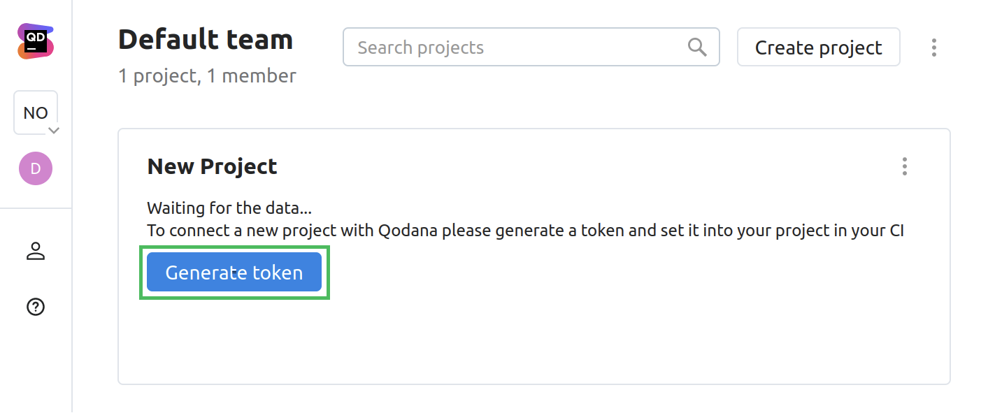 Generate the project token
