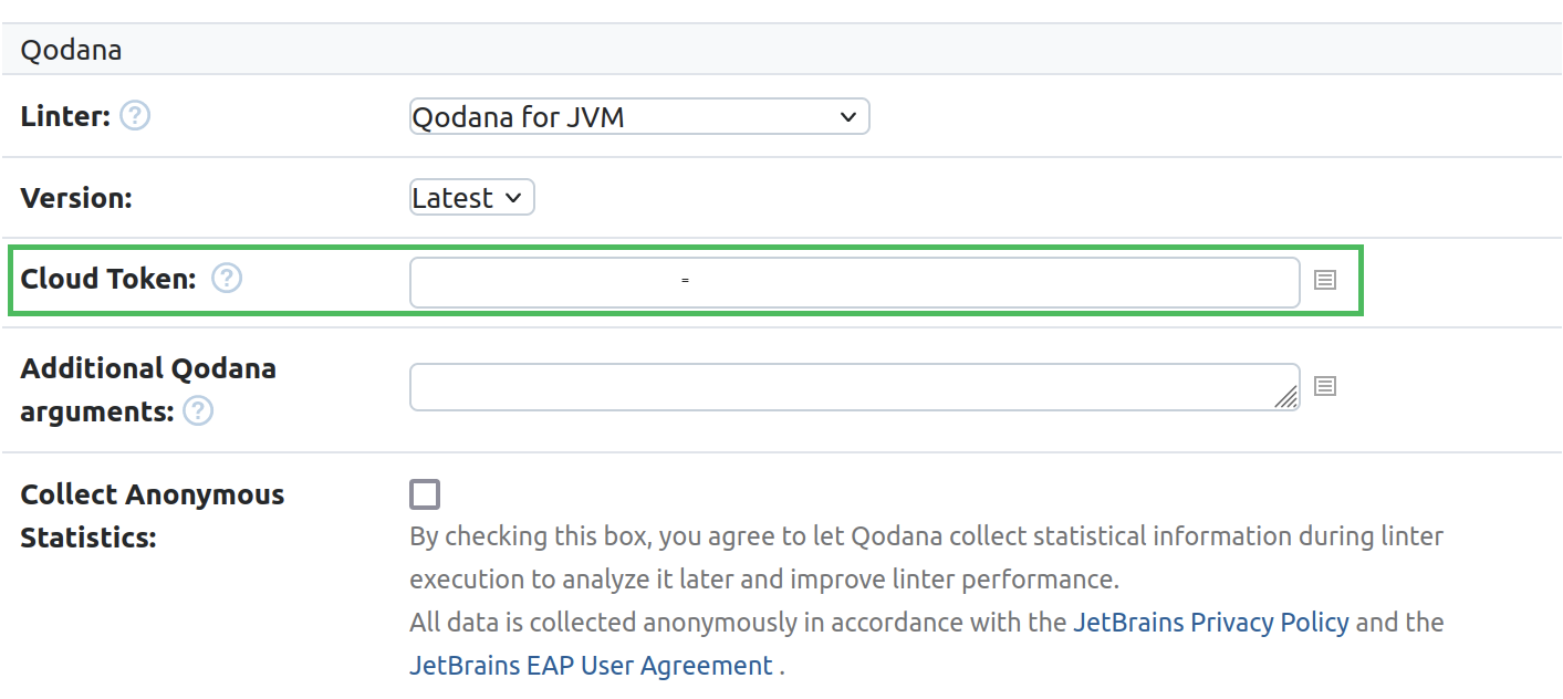 Configuring fields in TeamCity