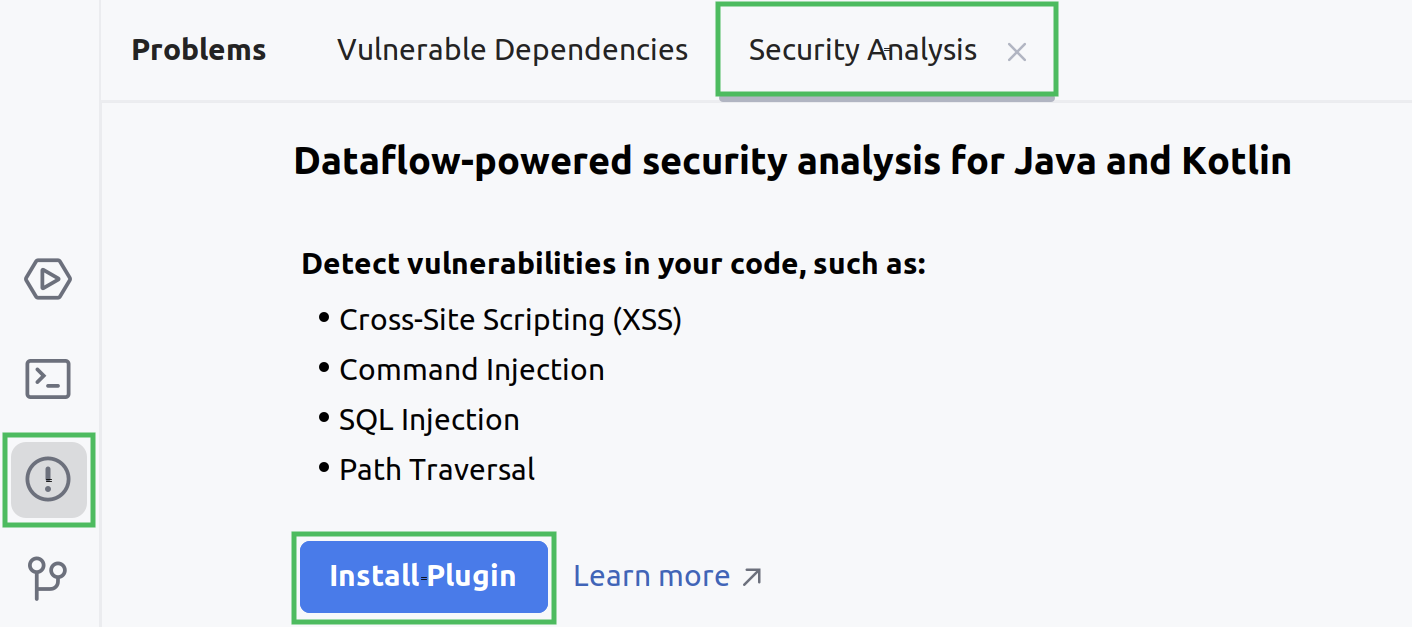 Taint analysis installation