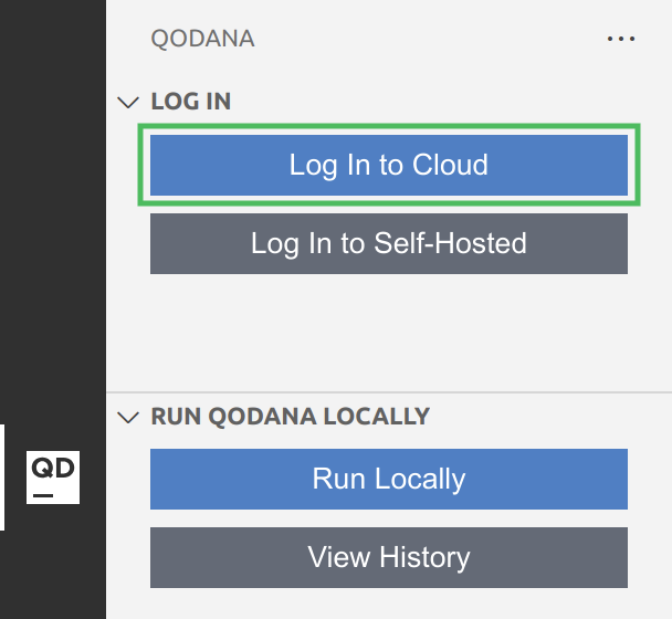 Logging in to Qodana Cloud