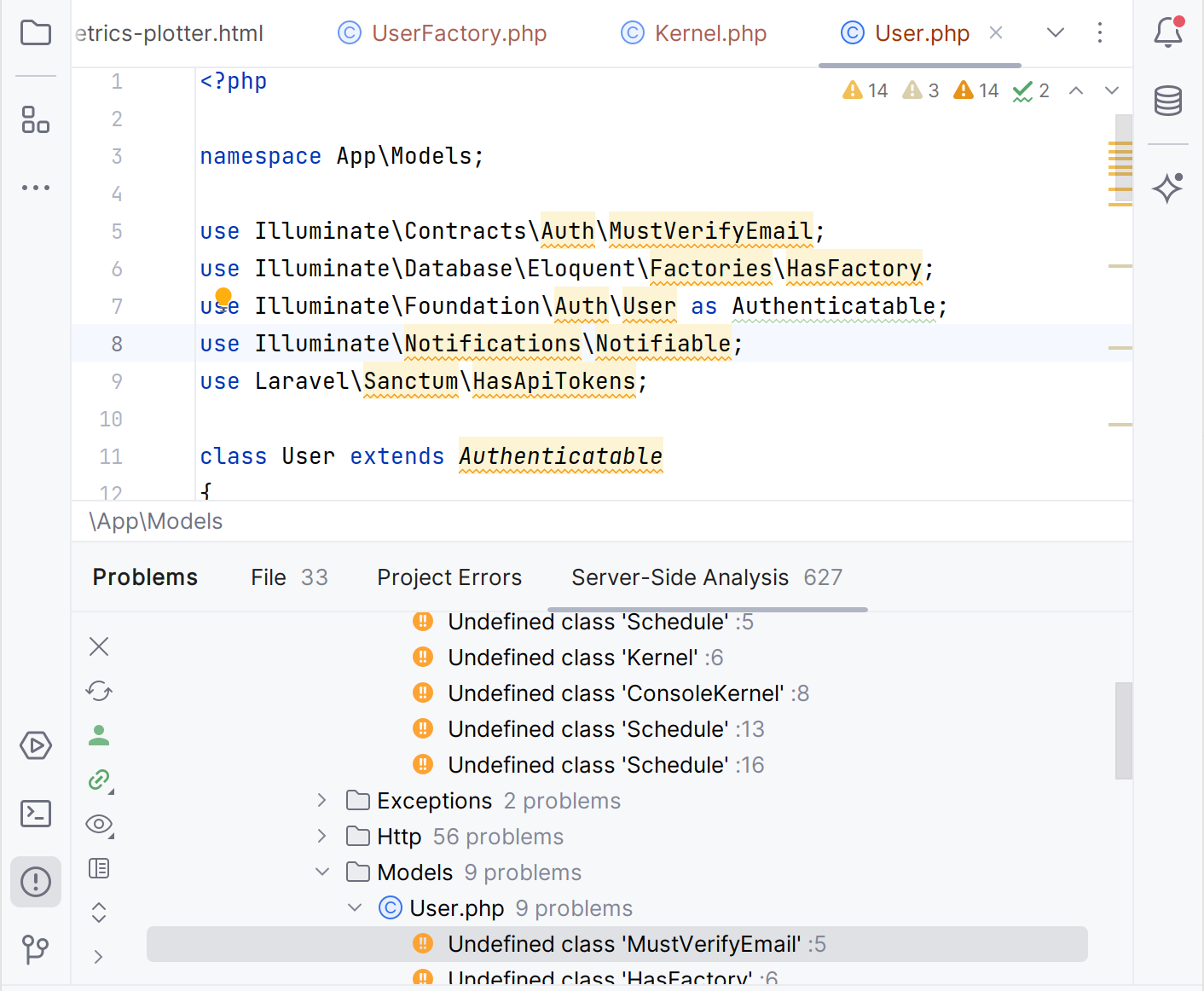 IDE での問題への移動 Navigating to problems in the IDE
