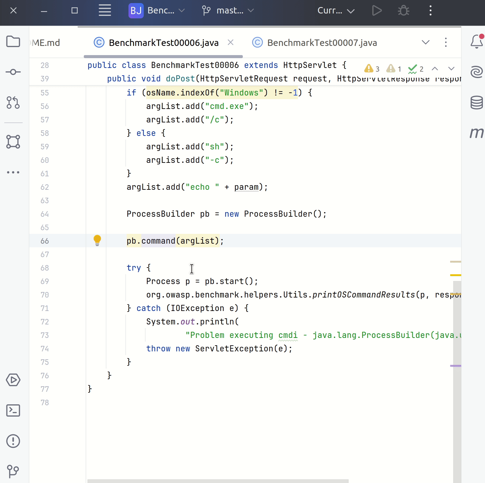 Taint analysis in IntelliJ IDEA
