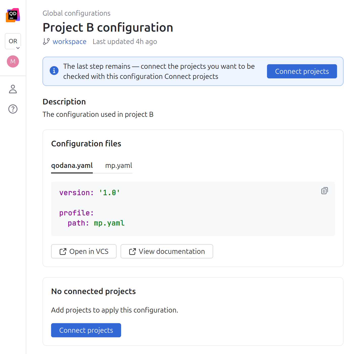 Global configuration components Global configuration components