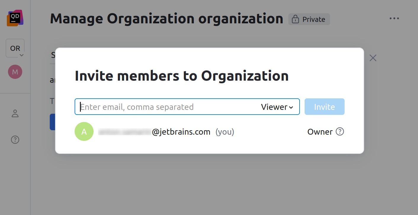 Managing organization membership