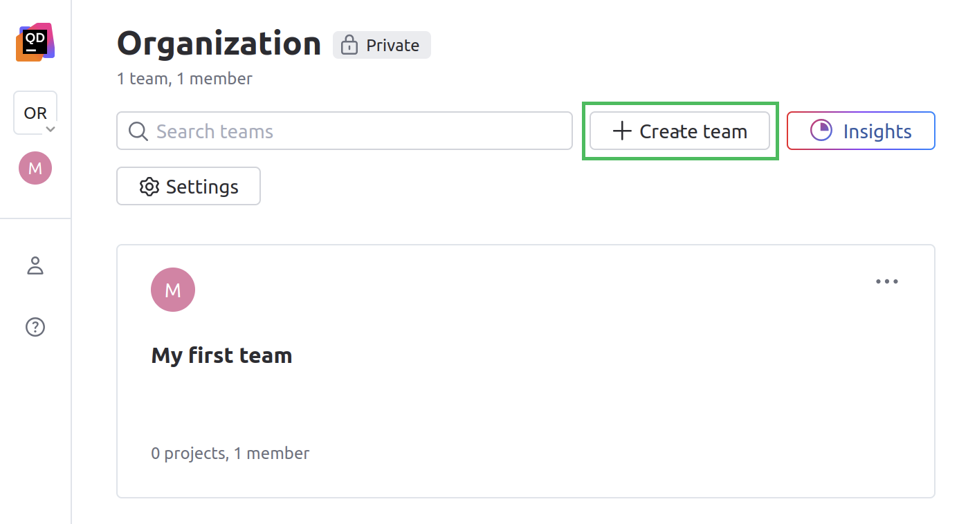 Create a team