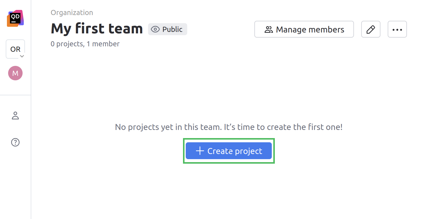 Creating a new project